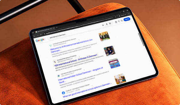 SEO Search Results on Tablet